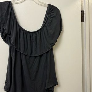 Scoop neck or off the shoulder t-shirt